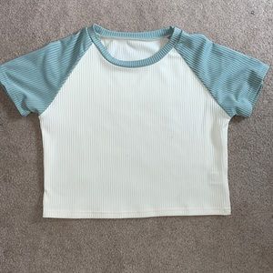 Mint and Cream colored crop